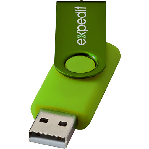 Rotate Metallic USB-Stick , limone MB , 8 GB , Kunststoff, Aluminium MB , 5,80cm x 1,90cm x 1,00cm (Länge x Höhe x Breite), Bild 2
