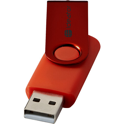 Rotate Metallic USB-Stick , dunkelrot MB , 8 GB , Kunststoff, Aluminium MB , 5,80cm x 1,90cm x 1,00cm (Länge x Höhe x Breite), Bild 2
