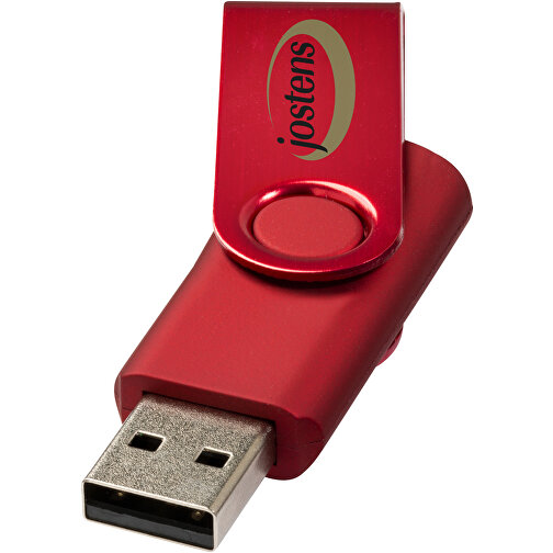 Rotate Metallic USB-Stick , rot MB , 2 GB , Kunststoff, Aluminium MB , 5,80cm x 1,90cm x 1,00cm (Länge x Höhe x Breite), Bild 2