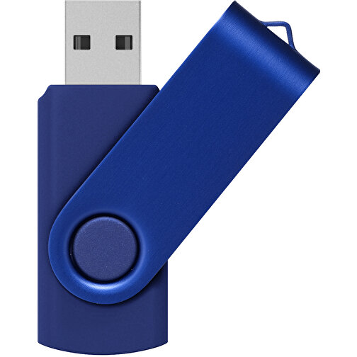 Rotate Metallic USB-Stick , blau MB , 32 GB , Kunststoff, Aluminium MB , 5,80cm x 1,90cm x 1,00cm (Länge x Höhe x Breite), Bild 1