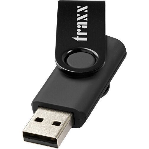 Rotate Metallic USB-Stick , schwarz MB , 4 GB , Kunststoff, Aluminium MB , 5,80cm x 1,90cm x 1,00cm (Länge x Höhe x Breite), Bild 2