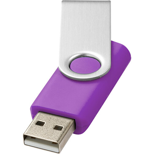 Rotate USB-Stick , lila MB , 8 GB , Kunststoff, Aluminium MB , 5,80cm x 1,90cm x 1,00cm (Länge x Höhe x Breite), Bild 1