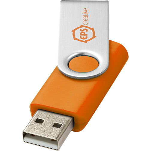 Rotate USB-Stick , orange MB , 32 GB , Kunststoff, Aluminium MB , 5,80cm x 1,90cm x 1,00cm (Länge x Höhe x Breite), Bild 2
