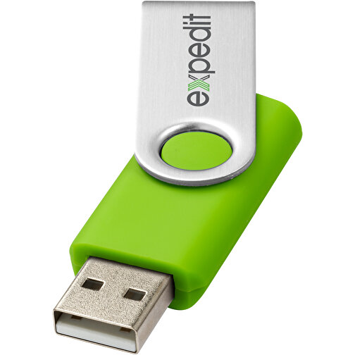 Rotate USB-Stick , limone MB , 2 GB , Kunststoff, Aluminium MB , 5,80cm x 1,90cm x 1,00cm (Länge x Höhe x Breite), Bild 2