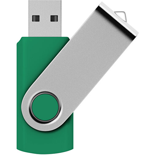 Rotate USB-Stick , grün MB , 32 GB , Kunststoff, Aluminium MB , 5,80cm x 1,90cm x 1,00cm (Länge x Höhe x Breite), Bild 1