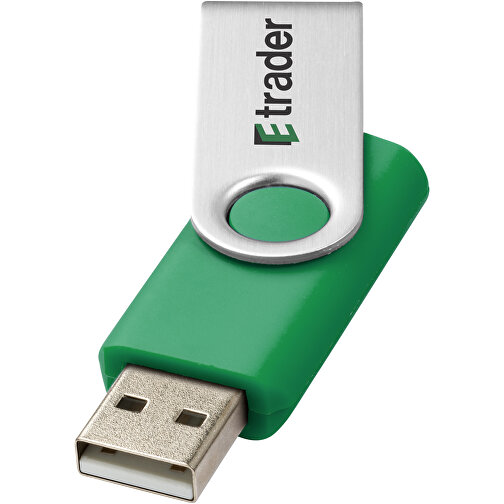 Rotate USB-Stick , grün MB , 32 GB , Kunststoff, Aluminium MB , 5,80cm x 1,90cm x 1,00cm (Länge x Höhe x Breite), Bild 2