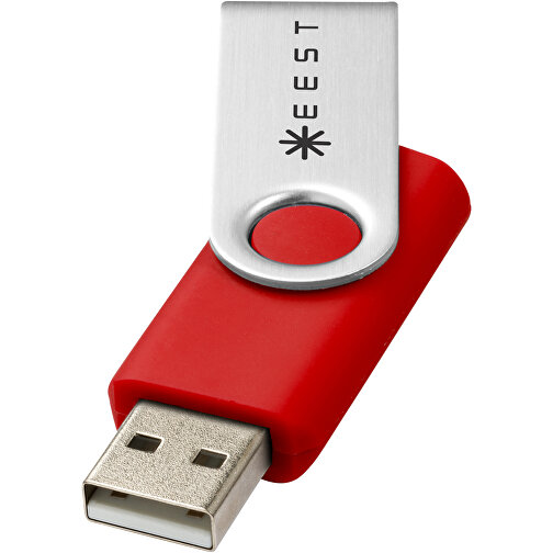 Rotate USB-Stick , mittelrot MB , 4 GB , Kunststoff, Aluminium MB , 5,80cm x 1,90cm x 1,00cm (Länge x Höhe x Breite), Bild 2