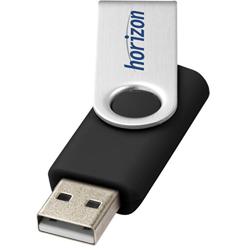 Rotate USB-Stick , schwarz MB , 32 GB , Kunststoff, Aluminium MB , 5,80cm x 1,90cm x 1,00cm (Länge x Höhe x Breite), Bild 2