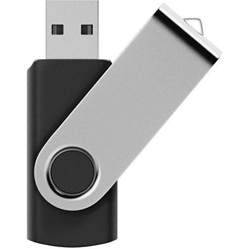 Rotate USB-Stick , schwarz MB , 4 GB , Kunststoff, Aluminium MB , 5,80cm x 1,90cm x 1,00cm (Länge x Höhe x Breite), Bild 1