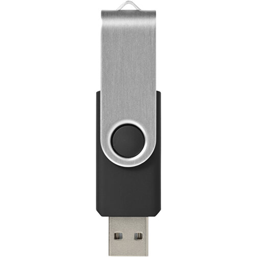 Rotate USB-Stick , schwarz MB , 4 GB , Kunststoff, Aluminium MB , 5,80cm x 1,90cm x 1,00cm (Länge x Höhe x Breite), Bild 3