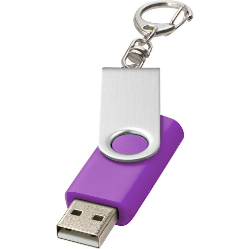 Rotate Mit Schlüsselanhänger USB-Stick , lila MB , 1 GB , Kunststoff, Aluminium MB , 5,80cm x 1,90cm x 1,00cm (Länge x Höhe x Breite), Bild 1