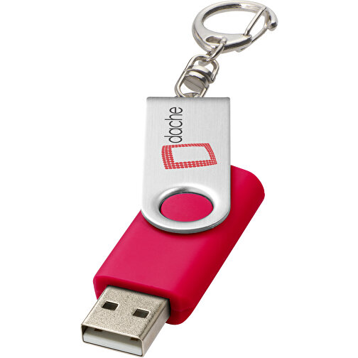 Rotate Mit Schlüsselanhänger USB-Stick , magenta MB , 2 GB , Kunststoff, Aluminium MB , 5,80cm x 1,90cm x 1,00cm (Länge x Höhe x Breite), Bild 2