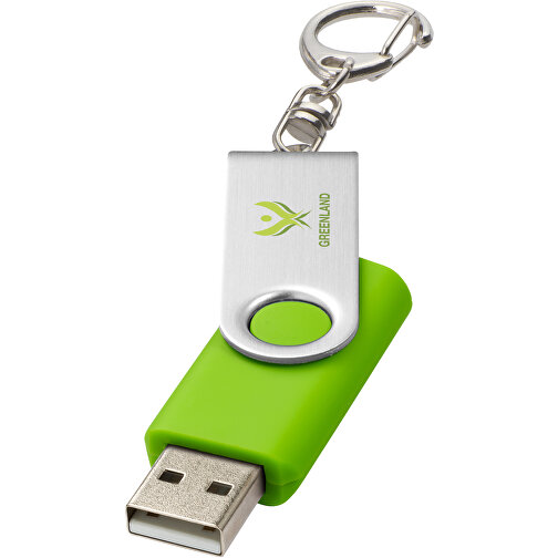 Rotate Mit Schlüsselanhänger USB-Stick , limone MB , 4 GB , Kunststoff, Aluminium MB , 5,80cm x 1,90cm x 1,00cm (Länge x Höhe x Breite), Bild 2