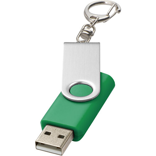 Rotate Mit Schlüsselanhänger USB-Stick , grün MB , 4 GB , Kunststoff, Aluminium MB , 5,80cm x 1,90cm x 1,00cm (Länge x Höhe x Breite), Bild 1