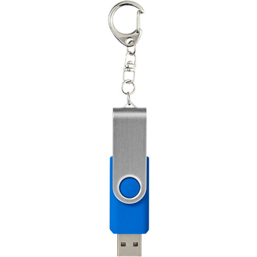 Rotate Mit Schlüsselanhänger USB-Stick , mittelblau MB , 4 GB , Kunststoff, Aluminium MB , 5,80cm x 1,90cm x 1,00cm (Länge x Höhe x Breite), Bild 3