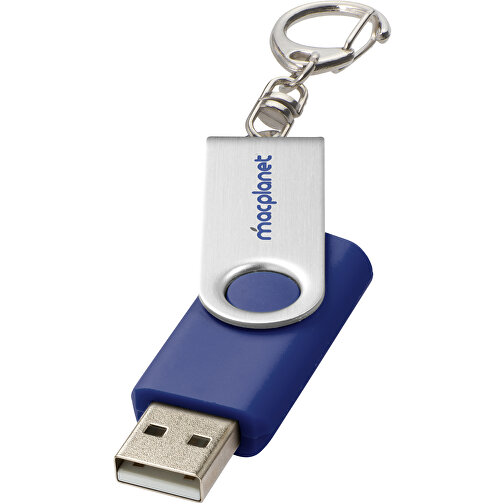 Rotate Mit Schlüsselanhänger USB-Stick , blau MB , 16 GB , Kunststoff, Aluminium MB , 5,80cm x 1,90cm x 1,00cm (Länge x Höhe x Breite), Bild 2