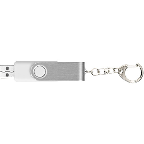 Rotate Mit Schlüsselanhänger USB-Stick , weiss MB , 2 GB , Kunststoff, Aluminium MB , 5,80cm x 1,90cm x 1,00cm (Länge x Höhe x Breite), Bild 5