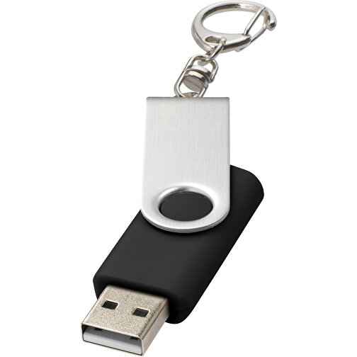 Rotate Mit Schlüsselanhänger USB-Stick , schwarz MB , 4 GB , Kunststoff, Aluminium MB , 5,80cm x 1,90cm x 1,00cm (Länge x Höhe x Breite), Bild 1