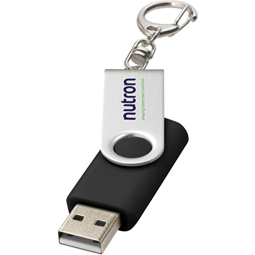 Rotate Mit Schlüsselanhänger USB-Stick , schwarz MB , 1 GB , Kunststoff, Aluminium MB , 5,80cm x 1,90cm x 1,00cm (Länge x Höhe x Breite), Bild 2