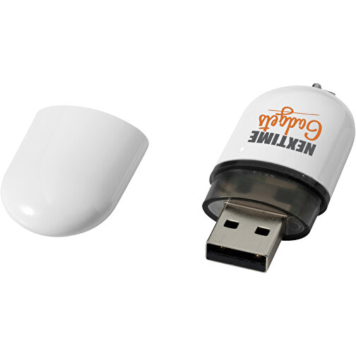 USB-Stick Business , weiß MB , 32 GB , Kunststoff, Aluminium MB , 6,00cm x 2,40cm x 1,20cm (Länge x Höhe x Breite), Bild 2