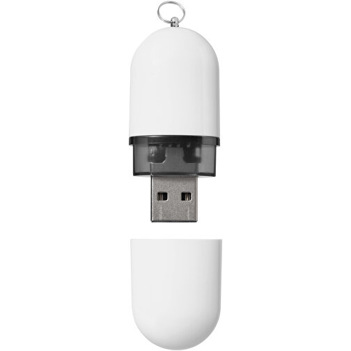 USB-Stick Business , weiß MB , 8 GB , Kunststoff, Aluminium MB , 6,00cm x 2,40cm x 1,20cm (Länge x Höhe x Breite), Bild 3