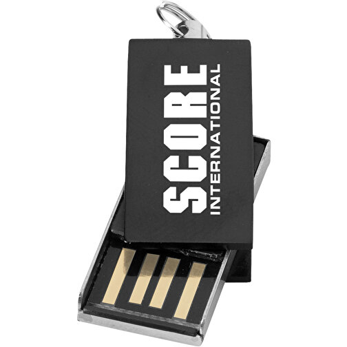 Mini Rotate USB-Stick , schwarz MB , 32 GB , Aluminium MB , 3,30cm x 1,60cm x 0,60cm (Länge x Höhe x Breite), Bild 2