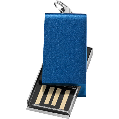 Mini Rotate USB-Stick , blau MB , 32 GB , Aluminium MB , 3,30cm x 1,60cm x 0,60cm (Länge x Höhe x Breite), Bild 1