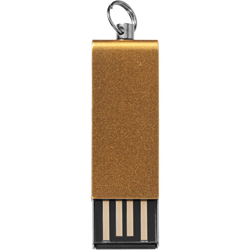 Mini Rotate USB-Stick , gold MB , 1 GB , Aluminium MB , 3,30cm x 1,60cm x 0,60cm (Länge x Höhe x Breite), Bild 3