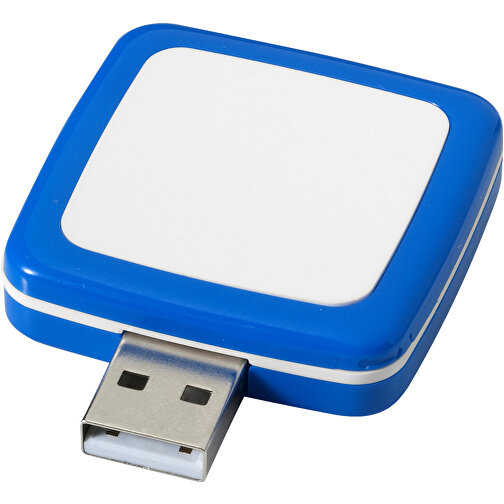 Rotating Square USB-Stick , blau MB , 16 GB , Kunststoff MB , 4,40cm x 4,00cm x 1,00cm (Länge x Höhe x Breite), Bild 1