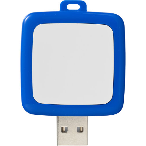 Rotating Square USB-Stick , blau MB , 2 GB , Kunststoff MB , 4,40cm x 4,00cm x 1,00cm (Länge x Höhe x Breite), Bild 3