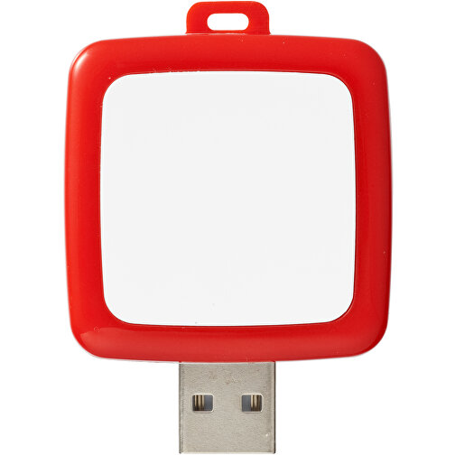 Rotating Square USB-Stick , rot MB , 32 GB , Kunststoff MB , 4,40cm x 4,00cm x 1,00cm (Länge x Höhe x Breite), Bild 3