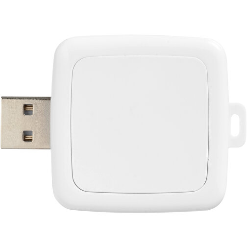 Rotating Square USB-Stick , weiß MB , 1 GB , Kunststoff MB , 4,40cm x 4,00cm x 1,00cm (Länge x Höhe x Breite), Bild 5