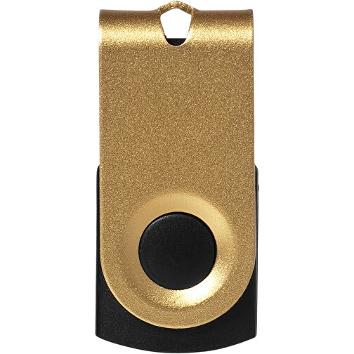 Mini USB-Stick , gold MB , 4 GB , Aluminium MB , 3,20cm x 1,60cm x 1,40cm (Länge x Höhe x Breite), Bild 3