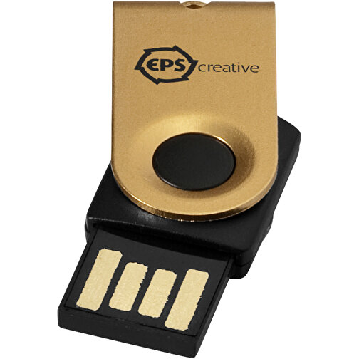 Mini USB-Stick 2.0 1 GB , gold MB , 1 GB , Aluminium MB , 3,20cm x 1,60cm x 1,40cm (Länge x Höhe x Breite), Bild 2