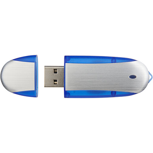Memo USB-Stick , dunkelblau / silber MB , 32 GB , Kunststoff, Aluminium MB , 6,00cm x 2,40cm x 1,20cm (Länge x Höhe x Breite), Bild 5