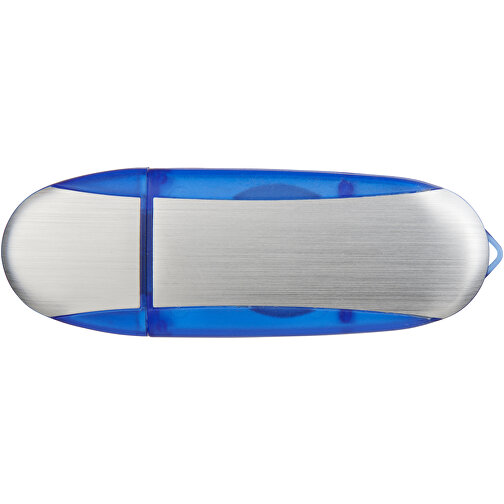 Memo USB-Stick , dunkelblau / silber MB , 16 GB , Kunststoff, Aluminium MB , 6,00cm x 2,40cm x 1,20cm (Länge x Höhe x Breite), Bild 4
