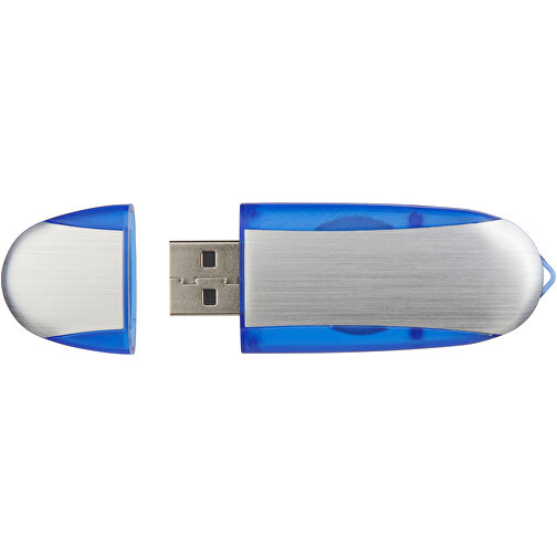 Memo USB-Stick , dunkelblau / silber MB , 8 GB , Kunststoff, Aluminium MB , 6,00cm x 2,40cm x 1,20cm (Länge x Höhe x Breite), Bild 6