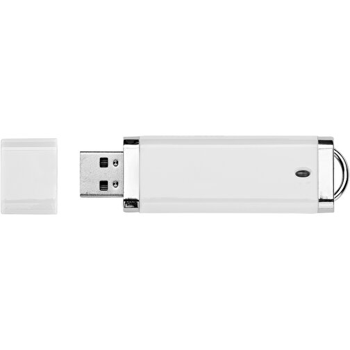 Flat USB-Stick , weiß MB , 32 GB , Kunststoff MB , 7,40cm x 2,10cm x 0,70cm (Länge x Höhe x Breite), Bild 3