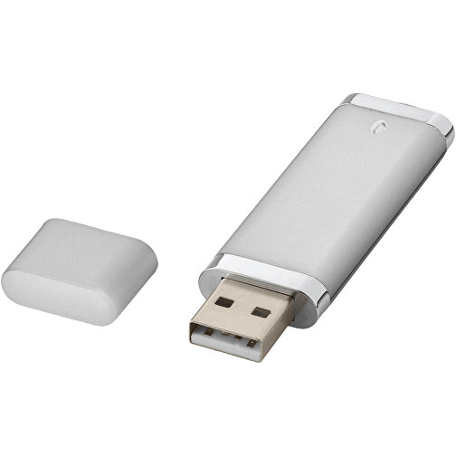 Flat USB-Stick , silber MB , 32 GB , Kunststoff MB , 7,40cm x 2,10cm x 0,70cm (Länge x Höhe x Breite), Bild 1