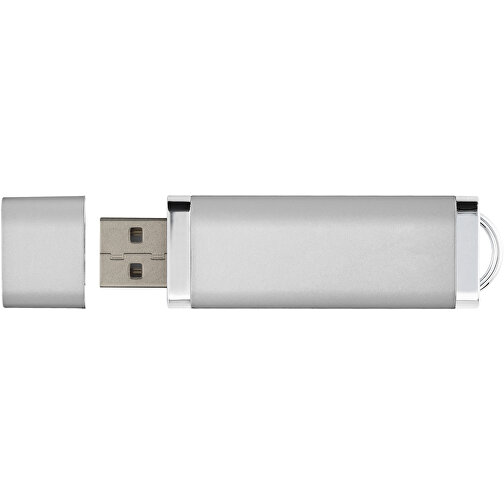 Flat USB-Stick , silber MB , 1 GB , Kunststoff MB , 7,40cm x 2,10cm x 0,70cm (Länge x Höhe x Breite), Bild 4