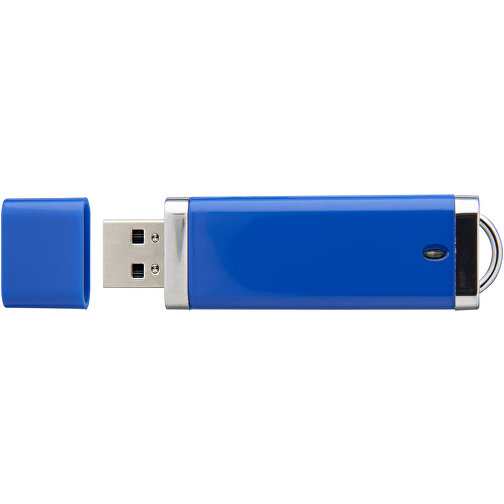 Flat USB-Stick , blau MB , 2 GB , Kunststoff MB , 7,40cm x 2,10cm x 0,70cm (Länge x Höhe x Breite), Bild 4