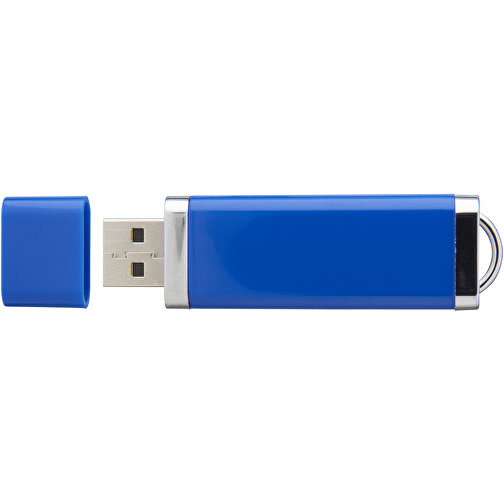 Flat USB-Stick , blau MB , 2 GB , Kunststoff MB , 7,40cm x 2,10cm x 0,70cm (Länge x Höhe x Breite), Bild 5