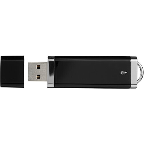 Flat USB-Stick , schwarz MB , 16 GB , Kunststoff MB , 7,40cm x 2,10cm x 0,70cm (Länge x Höhe x Breite), Bild 3