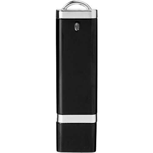 Flat USB-Stick , schwarz MB , 2 GB , Kunststoff MB , 7,40cm x 2,10cm x 0,70cm (Länge x Höhe x Breite), Bild 5