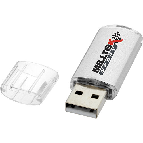 Silicon Valley USB-Stick , silber MB , 16 GB , Kunststoff, Aluminium MB , 5,30cm x 1,70cm x 0,80cm (Länge x Höhe x Breite), Bild 2