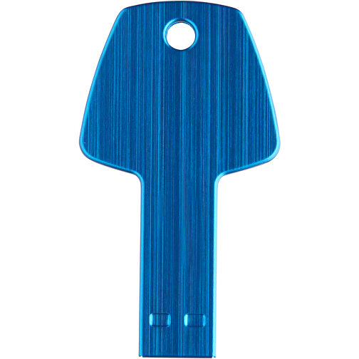 USB-Stick Schlüssel , hellblau MB , 2 GB , Aluminium MB , 5,70cm x 3,20cm x 0,30cm (Länge x Höhe x Breite), Bild 4