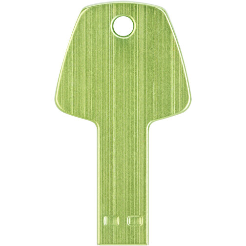 USB-Stick Schlüssel , grün MB , 32 GB , Aluminium MB , 5,70cm x 3,20cm x 0,30cm (Länge x Höhe x Breite), Bild 5