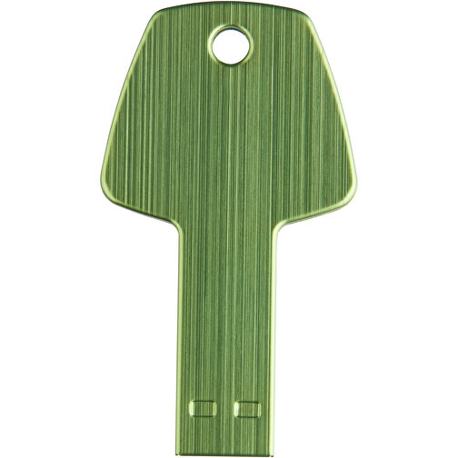 USB-Stick Schlüssel , grün MB , 1 GB , Aluminium MB , 5,70cm x 3,20cm x 0,30cm (Länge x Höhe x Breite), Bild 4