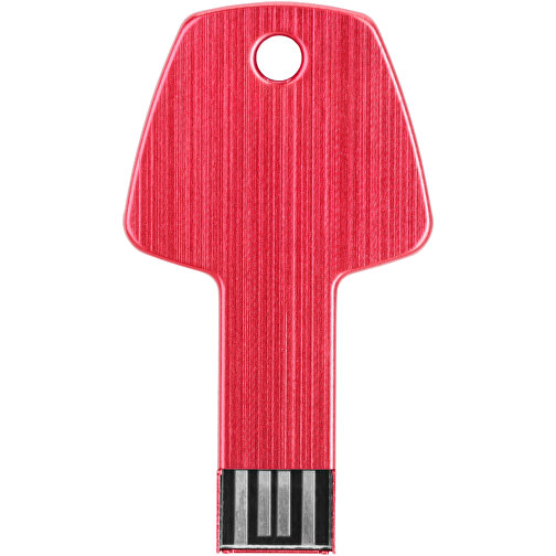 USB-Stick Schlüssel , rot MB , 8 GB , Aluminium MB , 5,70cm x 3,20cm x 0,30cm (Länge x Höhe x Breite), Bild 6