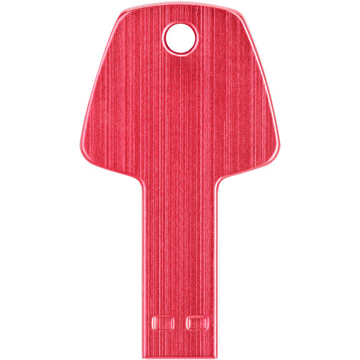 USB-Stick Schlüssel , rot MB , 2 GB , Aluminium MB , 5,70cm x 3,20cm x 0,30cm (Länge x Höhe x Breite), Bild 5